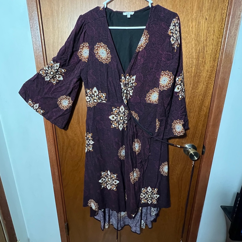 Jodifl size Medium dark purple true wrap dress.